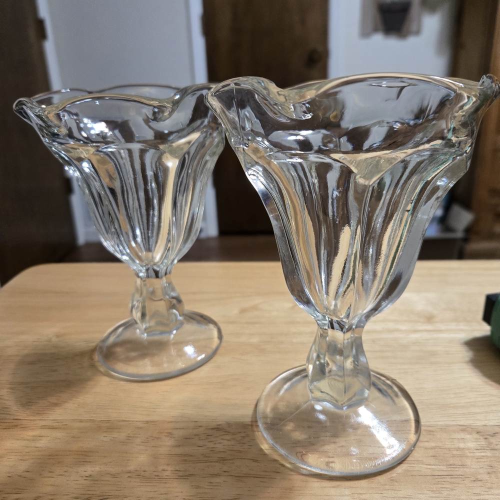 Crystal Clear Glass Dessert Cups